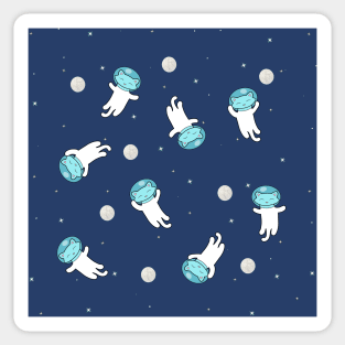Space cat, cute pattern Sticker